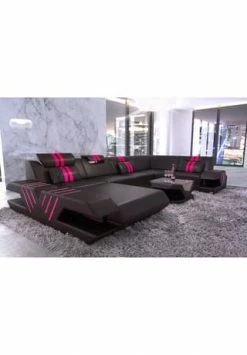 SOFA DREAMS Wohnlandschaft Leder Venedig Schwarz-pink 10 SOFA DREAMS Wohnlandschaft Leder Venedig Schwarz-pink -Wohn-esszimmer Verkäufe unnamed file 425
