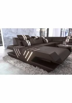 SOFA DREAMS XXL Wohnlandschaft Leder Venedig Braun-weiss 7 SOFA DREAMS XXL Wohnlandschaft Leder Venedig Braun-weiss -Wohn-esszimmer Verkäufe unnamed file 451