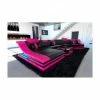 SOFA DREAMS Wohnlandschaft Leder Turino CL Schwarz-pink