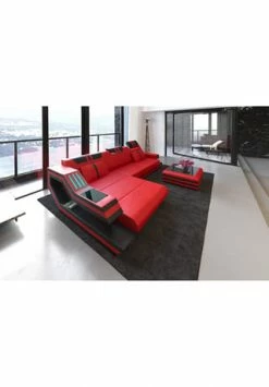 SOFA DREAMS Ecksofa Leder Ravenna Rot-schwarz 7 SOFA DREAMS Ecksofa Leder Ravenna Rot-schwarz -Wohn-esszimmer Verkäufe unnamed file 508