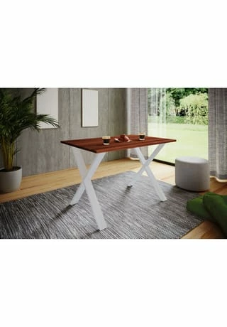 VCM. - My Home Premium Holz Esstisch Küchentisch Speisetisch Tisch Xona X Weiß 2 VCM. - My Home Premium Holz Esstisch Küchentisch Speisetisch Tisch Xona X Weiß – Bild 2