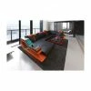 SOFA DREAMS Wohnlandschaft Leder Ravenna Schwarz-orange