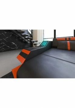 SOFA DREAMS Wohnlandschaft Leder Ravenna Schwarz-orange 9 SOFA DREAMS Wohnlandschaft Leder Ravenna Schwarz-orange -Wohn-esszimmer Verkäufe unnamed file 542