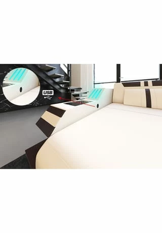 SOFA DREAMS XXL Wohnlandschaft Leder Ravenna Schwarz 2 SOFA DREAMS XXL Wohnlandschaft Leder Ravenna Schwarz – Bild 2