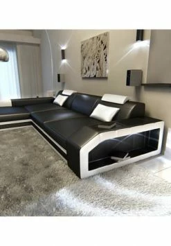 SOFA DREAMS Ecksofa Leder Prato Schwarz-weiß 7 SOFA DREAMS Ecksofa Leder Prato Schwarz-weiß -Wohn-esszimmer Verkäufe unnamed file 553