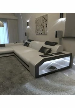 SOFA DREAMS Ecksofa Leder Prato Weiß-schwarz 7 SOFA DREAMS Ecksofa Leder Prato Weiß-schwarz -Wohn-esszimmer Verkäufe unnamed file 558