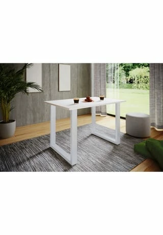 VCM. - My Home Premium Holz Esstisch Küchentisch Speisetisch Tisch Xona U Weiß 2 VCM. - My Home Premium Holz Esstisch Küchentisch Speisetisch Tisch Xona U Weiß – Bild 2