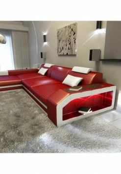 SOFA DREAMS Ecksofa Leder Prato Rot-weiß 6 SOFA DREAMS Ecksofa Leder Prato Rot-weiß -Wohn-esszimmer Verkäufe unnamed file 568