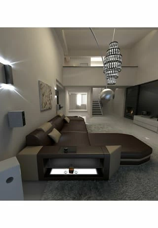 SOFA DREAMS Ecksofa Leder Prato Braun-sandbeige 2 SOFA DREAMS Ecksofa Leder Prato Braun-sandbeige – Bild 2