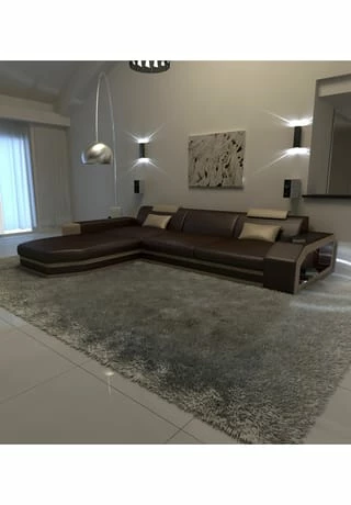 SOFA DREAMS Ecksofa Leder Prato Braun-sandbeige 4 SOFA DREAMS Ecksofa Leder Prato Braun-sandbeige – Bild 4