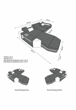 SOFA DREAMS Ecksofa Leder Prato Braun-sandbeige 5 SOFA DREAMS Ecksofa Leder Prato Braun-sandbeige – Bild 5