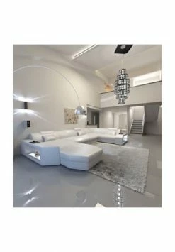 SOFA DREAMS Wohnlandschaft Leder Presto Weiß