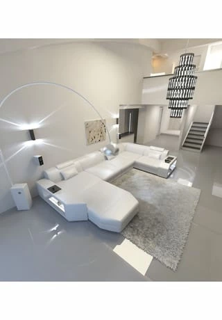 SOFA DREAMS Wohnlandschaft Leder Presto Weiß 4 SOFA DREAMS Wohnlandschaft Leder Presto Weiß – Bild 4