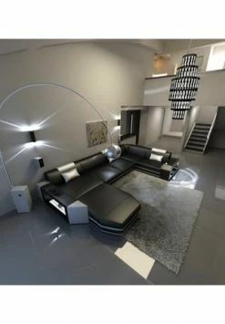 SOFA DREAMS Wohnlandschaft Leder Presto Schwarz-weiß 9 SOFA DREAMS Wohnlandschaft Leder Presto Schwarz-weiß -Wohn-esszimmer Verkäufe unnamed file 588