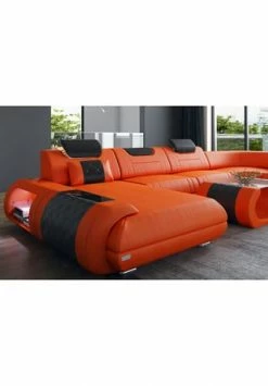 SOFA DREAMS Wohnlandschaft Leder Rimini Orange-schwarz 9 SOFA DREAMS Wohnlandschaft Leder Rimini Orange-schwarz -Wohn-esszimmer Verkäufe unnamed file 621