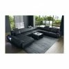 SOFA DREAMS XXL Wohnlandschaft Leder Rimini Schwarz