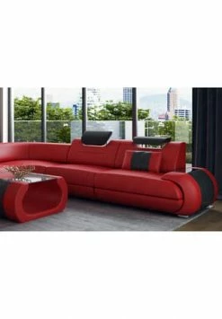 SOFA DREAMS XXL Wohnlandschaft Leder Rimini Rot-schwarz 10 SOFA DREAMS XXL Wohnlandschaft Leder Rimini Rot-schwarz -Wohn-esszimmer Verkäufe unnamed file 671
