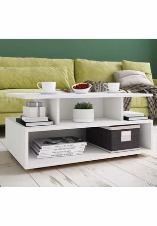 VCM. - My Home Holz Hoher Sofatisch Hoch Couchtisch Wohnzimmertisch Beistelltisch Ablage Esila Weiß 2 VCM. - My Home Holz Hoher Sofatisch Hoch Couchtisch Wohnzimmertisch Beistelltisch Ablage Esila Weiß – Bild 2