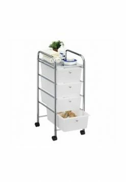 CARO-Möbel Bad-Rollwagen Mit 4 Schubladen SANO Gesamt: Breite 33cm, Höhe 79cm, Tiefe 39cm