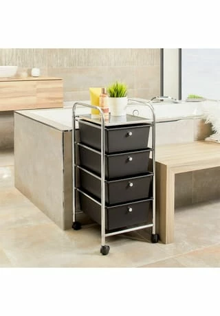 IDIMEX Rollcontainer Mit 4 Schubladen GINA Gesamt: Breite 33cm, Höhe 79cm, Tiefe 39cm 4 IDIMEX Rollcontainer Mit 4 Schubladen GINA Gesamt: Breite 33cm, Höhe 79cm, Tiefe 39cm – Bild 4