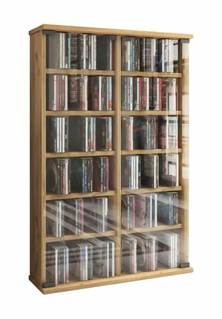 VCM. - My Home Holz CD DVD Stand Regal Schrank Aufbewahrung Standregal Ständer Roma Glastür Honig-Eiche 1 VCM. - My Home Holz CD DVD Stand Regal Schrank Aufbewahrung Standregal Ständer Roma Glastür Honig-Eiche