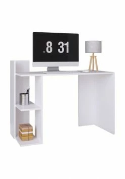 VCM. - My Office Holz Schreibtisch Computertisch Arbeitstisch Bürotisch Ablage Sinkas Gesamt: Breite 117cm, Höhe 85cm, Tiefe 50cm