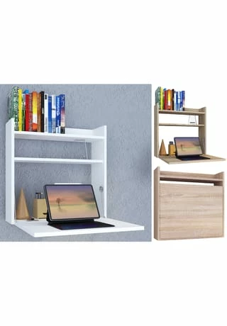 VCM. - My Office Holz Hänge Klapp Schreibtisch Wandschreibtisch Computertisch Ablage Dralis Gesamt: Breite 60cm, Höhe 60cm, Tiefe 20cm 2 VCM. - My Office Holz Hänge Klapp Schreibtisch Wandschreibtisch Computertisch Ablage Dralis Gesamt: Breite 60cm, Höhe 60cm, Tiefe 20cm – Bild 2