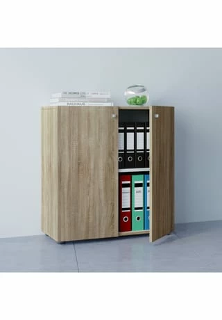 VCM. - My Office Büroschrank Bücher Ordner Aktenschrank Büromöbel Schrank Lona 2-fach Drehtüren Gesamt: Breite 70cm, Höhe 74cm, Tiefe 40cm 2 VCM. - My Office Büroschrank Bücher Ordner Aktenschrank Büromöbel Schrank Lona 2-fach Drehtüren Gesamt: Breite 70cm, Höhe 74cm, Tiefe 40cm – Bild 2