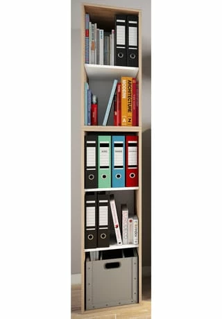 VCM. - My Office Holz Büro Stand Regal Bücher Ordner Aktenregal Ordnerregal Bücherregal Lona L 5f Gesamt: Breite 35cm, Höhe 183cm, Tiefe 37cm 2 VCM. - My Office Holz Büro Stand Regal Bücher Ordner Aktenregal Ordnerregal Bücherregal Lona L 5f Gesamt: Breite 35cm, Höhe 183cm, Tiefe 37cm – Bild 2