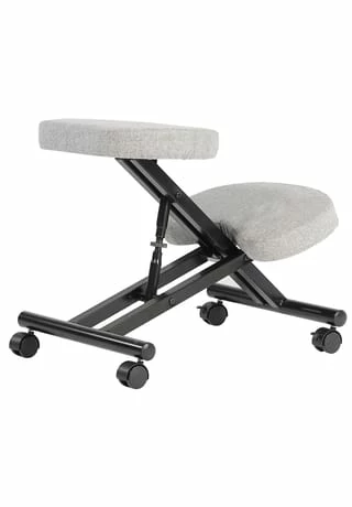 IDIMEX Kniestuhl WOLFGANG In Versch. Farben ROBERT Grau/schwarz 2 IDIMEX Kniestuhl WOLFGANG In Versch. Farben ROBERT Grau/schwarz – Bild 2