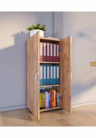 VCM. - My Office Büroschrank Bücher Ordner Aktenschrank Büromöbel Schrank Ulas 3-fach Drehtüren Gesamt: Breite 49cm, Höhe 108cm, Tiefe 34cm 2 VCM. - My Office Büroschrank Bücher Ordner Aktenschrank Büromöbel Schrank Ulas 3-fach Drehtüren Gesamt: Breite 49cm, Höhe 108cm, Tiefe 34cm – Bild 2