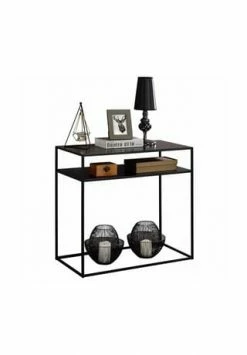 IDIMEX Konsolentisch Mit 2 Ablagen GONZALO Schwarz