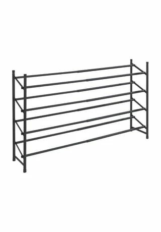 WENKO® Schuhregal "Hero", 4 Fächer, Anti-Rutsch, Ausziehbar Schwarz 4 WENKO® Schuhregal "Hero", 4 Fächer, Anti-Rutsch, Ausziehbar Schwarz – Bild 4