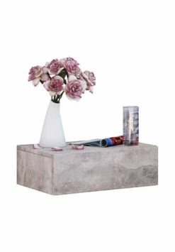 VCM. - My Home Holz Dielenmöbel Flurregal Dekoregal Wandboard Wandregal Wandschublade Blado-1 Beton-Optik