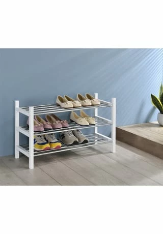 IDIMEX Schuhregal In Verschiedenen Farben, Stapelbar RESA Weiß 2 IDIMEX Schuhregal In Verschiedenen Farben, Stapelbar RESA Weiß – Bild 2