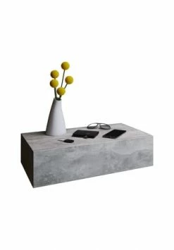 VCM. - My Home Holz Dielenmöbel Flur Dekoregal Wandboard Wandregal Wandschublade Blado Maxi Beton-Optik