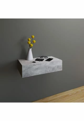 VCM. - My Home Holz Dielenmöbel Flur Dekoregal Wandboard Wandregal Wandschublade Blado Maxi Beton-Optik 3 VCM. - My Home Holz Dielenmöbel Flur Dekoregal Wandboard Wandregal Wandschublade Blado Maxi Beton-Optik – Bild 3