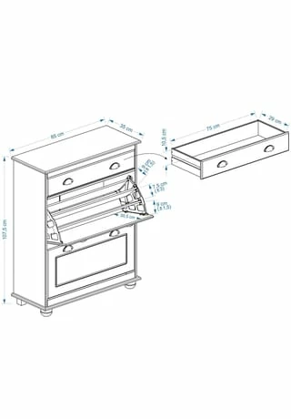 IDIMEX Schuhkipper Mit 2 Kippfächern In Weiß COLMAR Weiß 2 IDIMEX Schuhkipper Mit 2 Kippfächern In Weiß COLMAR Weiß – Bild 2