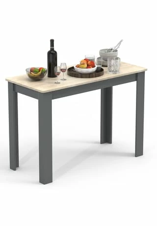 VCM. - My Home Holz Esstisch Küchentisch Tisch Esal 110 X 50 Cm Anthrazit / Honig-Eiche 2 VCM. - My Home Holz Esstisch Küchentisch Tisch Esal 110 X 50 Cm Anthrazit / Honig-Eiche – Bild 2