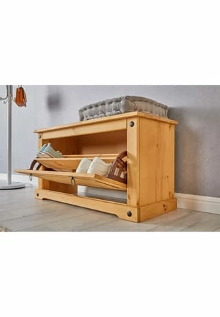 IDIMEX Schuhbank Mexico Möbel, Aus Kiefernholz TEQUILA Natur 5 IDIMEX Schuhbank Mexico Möbel, Aus Kiefernholz TEQUILA Natur – Bild 5