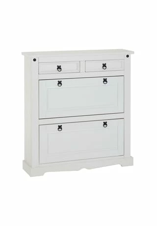 IDIMEX Schuhkipper Mit 2 Schubladen, Mexico Möbel TEQUILA Weiß 1 IDIMEX Schuhkipper Mit 2 Schubladen, Mexico Möbel TEQUILA Weiß