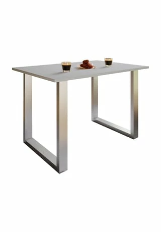 VCM. - My Home Premium Holz Esstisch Küchentisch Speisetisch Tisch Xona U Silber 1 VCM. - My Home Premium Holz Esstisch Küchentisch Speisetisch Tisch Xona U Silber